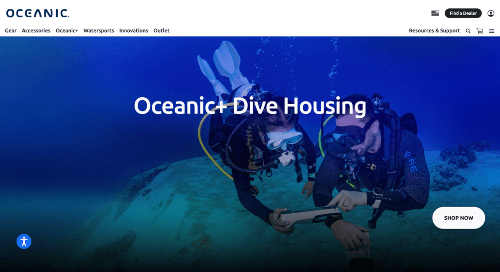 oceanic homepage screenshot