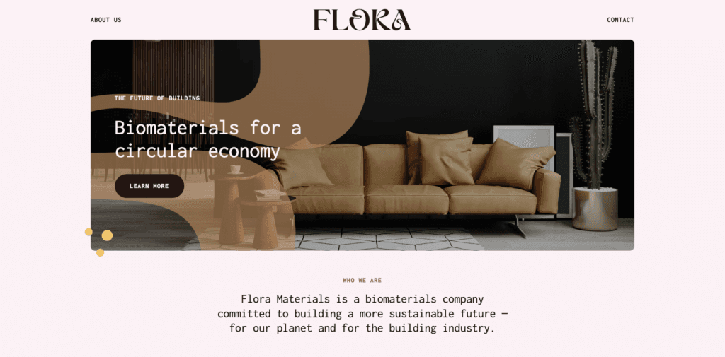 flora materials homepage
