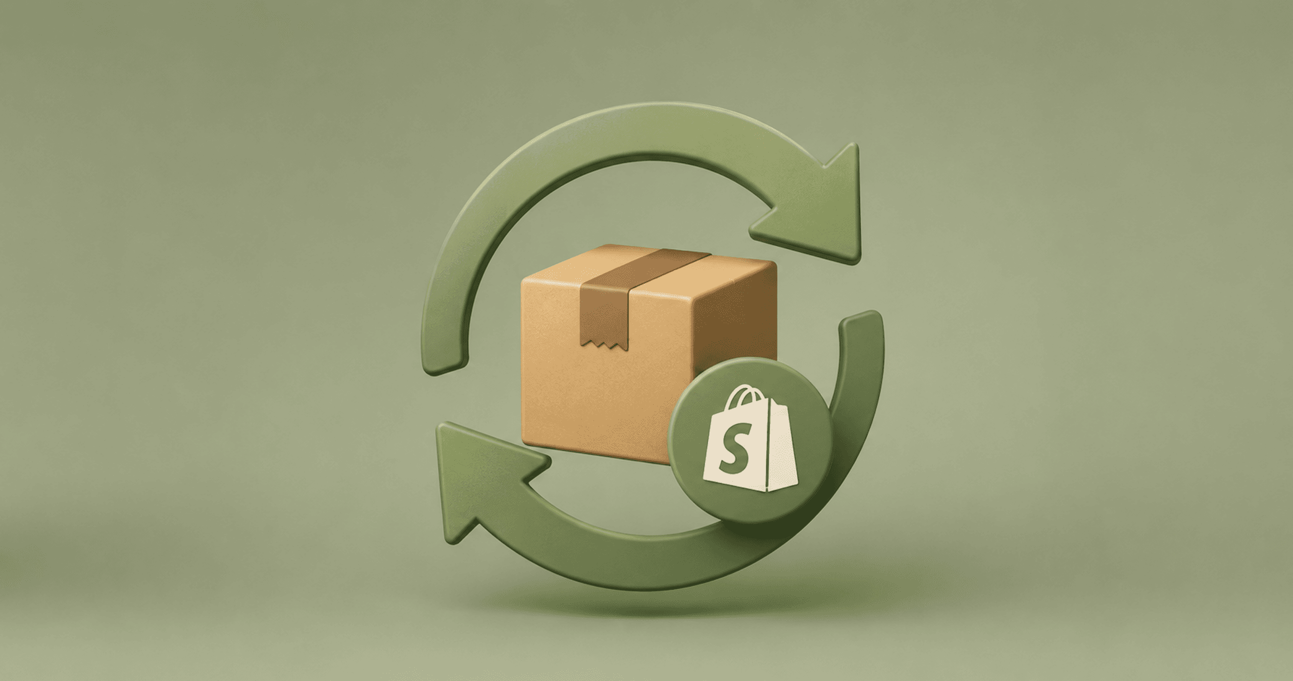 Circular Return Parcel with Shopping Bag Badge